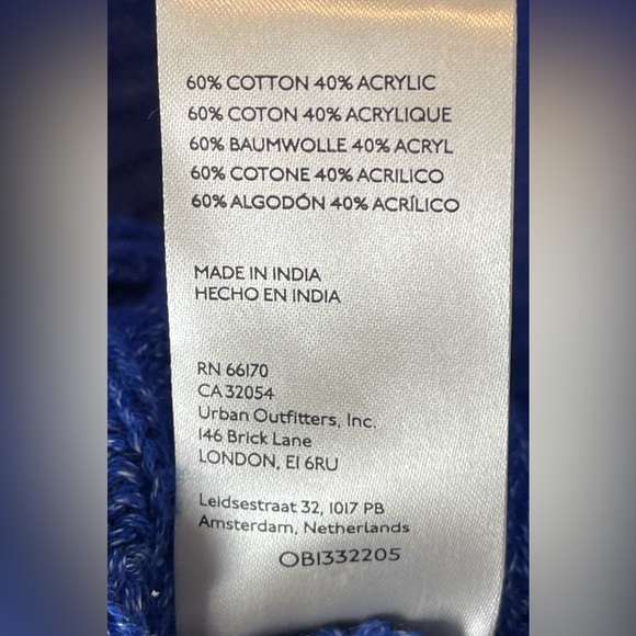 Free People Marlie Pullover Sweater Slouchy Cobalt Blue - Picture 9 of 9